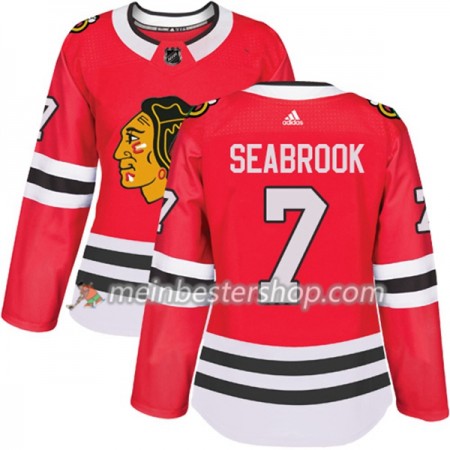 Chicago Blackhawks Brent Seabrook 7 Adidas 2017-2018 Rot Trikot Authentic - Dame
